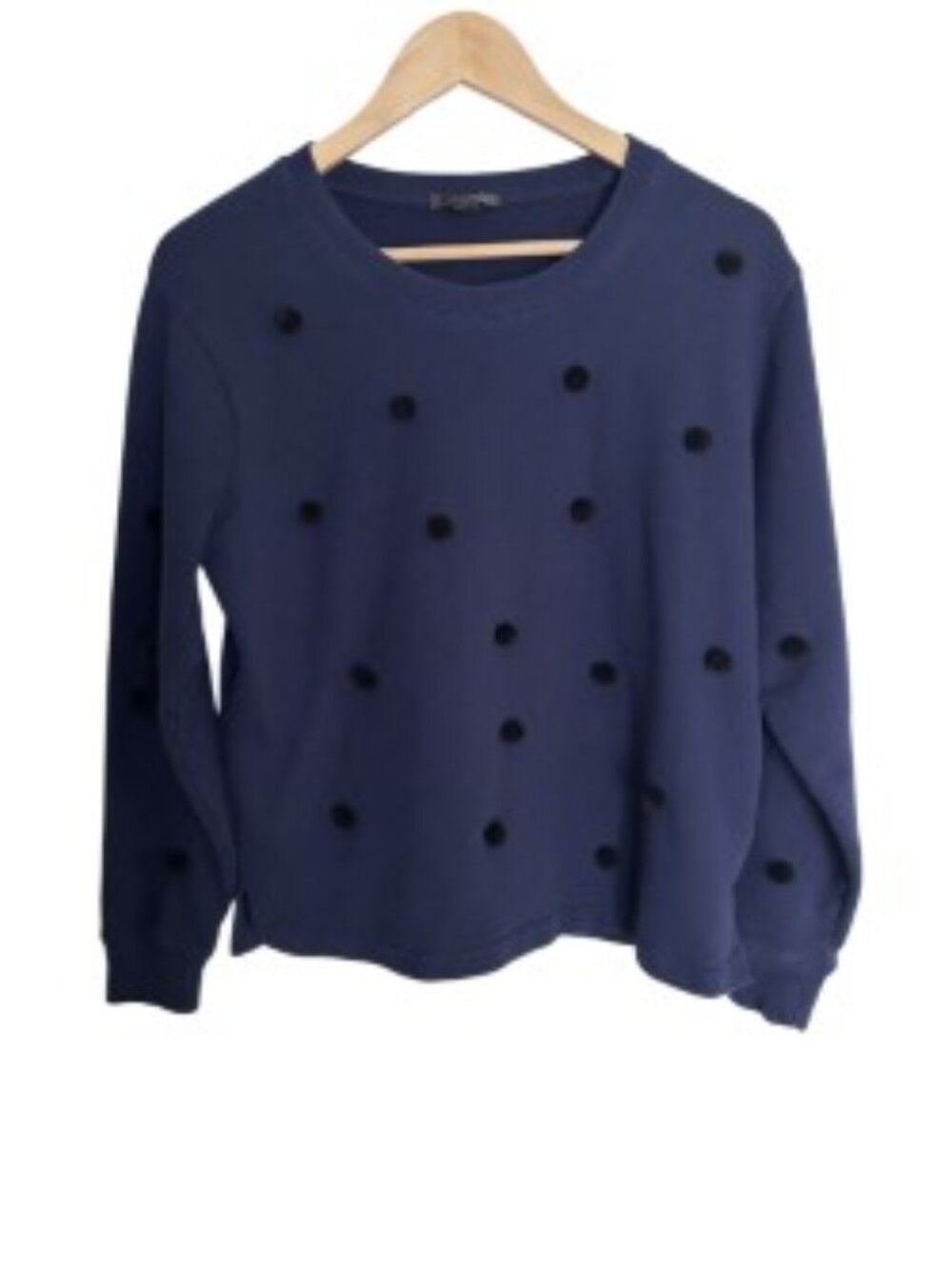 J. Crew Navy Pom Pom Sweatshirt Medium